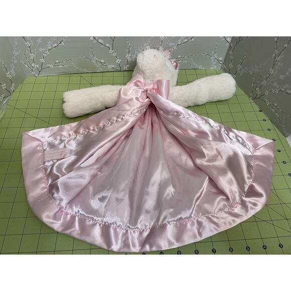 BEARINGTON BABY COLLECTION Plush Pink Unicorn Satan Back Security Blanket Lovey - Picture 5 of 11